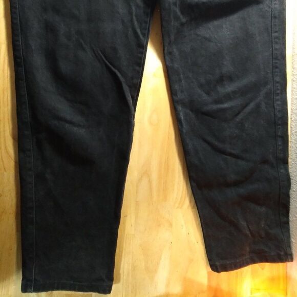 Vintage 80s Brown Tab Levi's 569 High Waist Tapered Black Denim Jeans - Picture 5 of 8